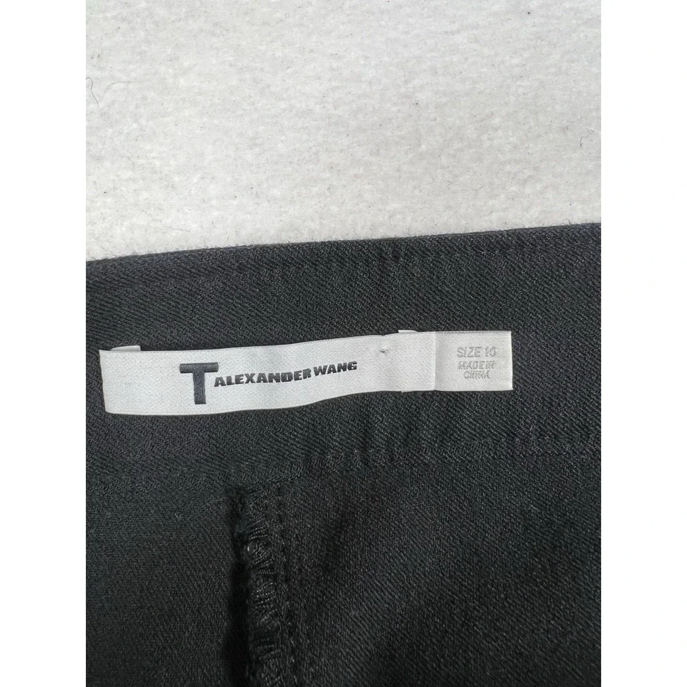 T Alexander Wang‎ Women's Size 10 Black Ankle Zip High Waisted Skinny Leg Pants